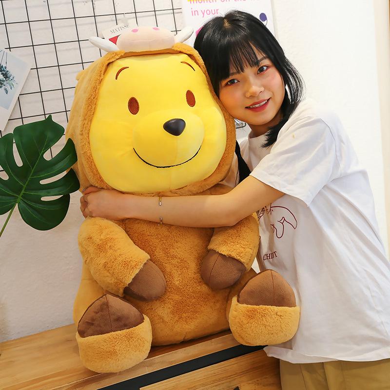 Cute Winnie the Pooh Doll Turned Into a Bear Doll Plush Toy Children's Throw Pillow Gift Mini