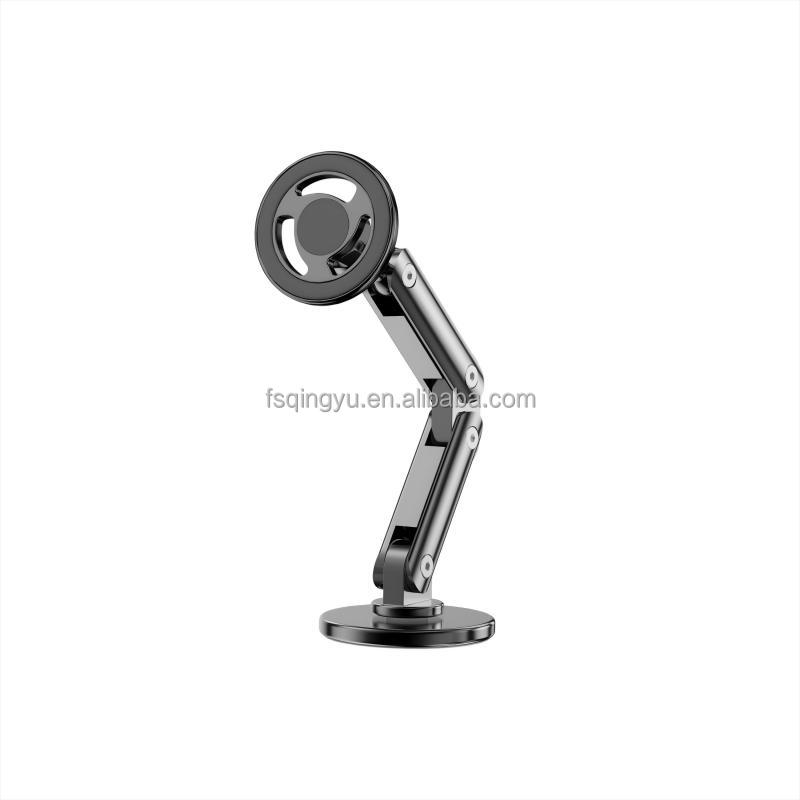 Universal Magnetic Car Phone Holder Foldable 360 Rotation Clip Stand for Travel Airplane Desk Usage Magnetic