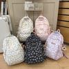 New Style Cute Bow Double Zipper Lightweight Backpack Sweet Girl Large Capacity School Daypack