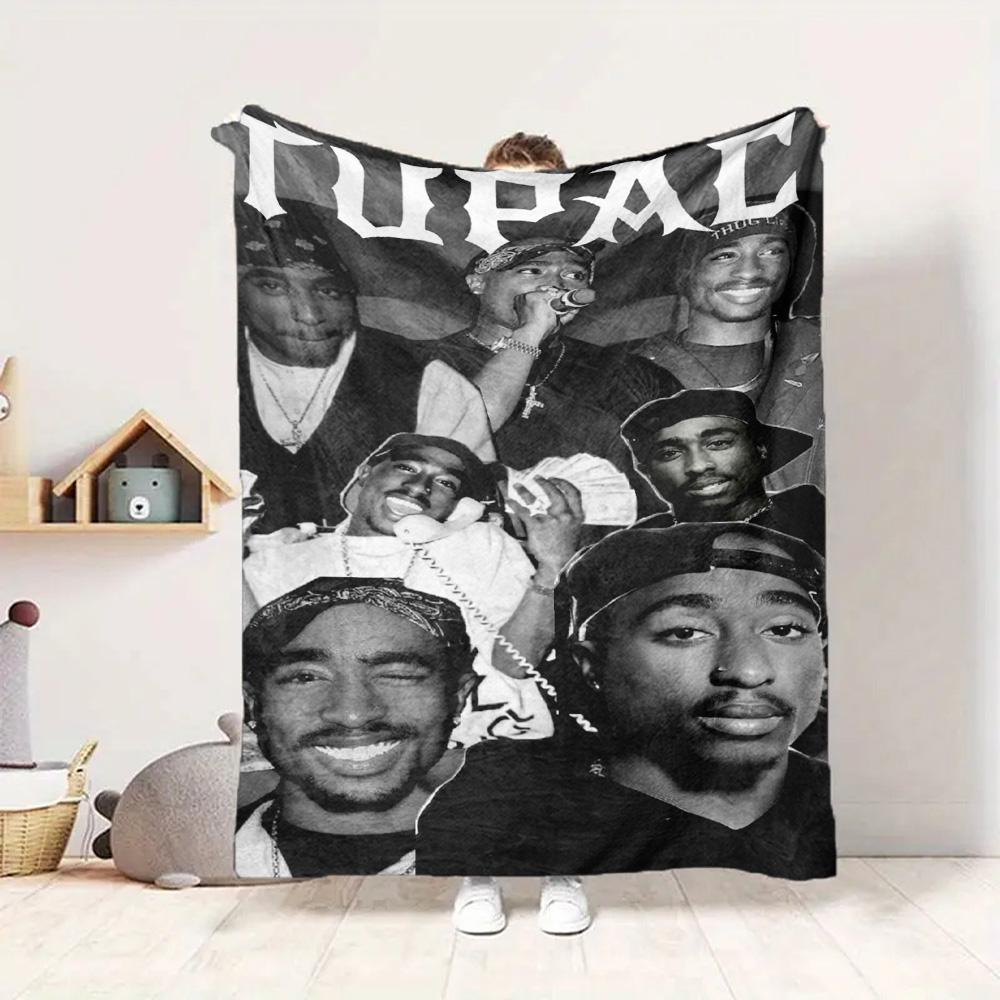 Tupac Collage Flannel Blanket Throw Blanket Soft Warm Sofa Bed Camping Home Decor Unique Christmas Gift C9211210