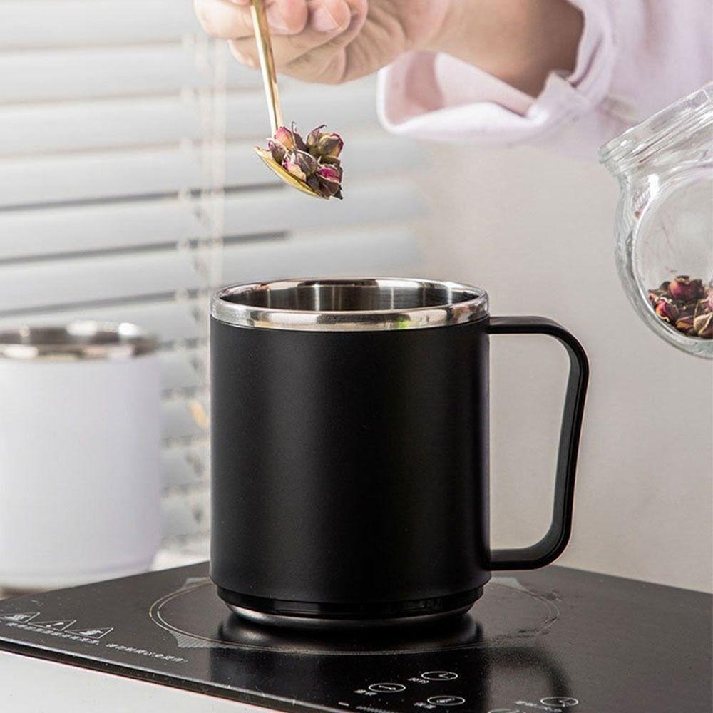 with Handle Coffee Cup Lid Straw Insulated Cup Easy Clean Vacuum Mug Cup Water Cup