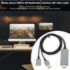 Smartphone To HDMI Projector Cable, 1080P Phone To TV Mirroring Adapter, Phone To TV Connection Cable for Android, iOS, iPhone (Black)