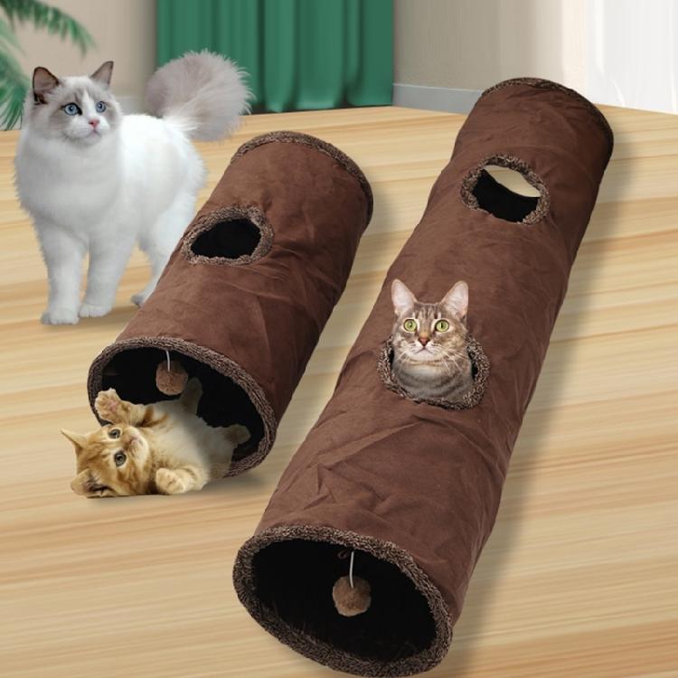 Collapsible Cat Tunnel Tube Spring Relieve Boredom for Indoor Cat Kitten Rabbit