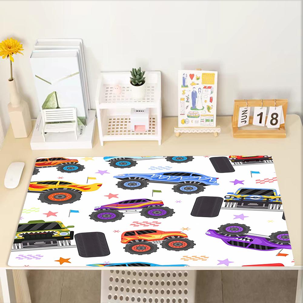 Tappetino Mouse Tema Camion, Base in Gomma Antiscivolo, Multifunzionale per Ufficio e Casa, Perfetto per la Personalizzazione dello Spazio di Lavoro.
