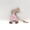 10pcs Wooden Easter Bunny Pendant Creative Home Holiday Desktop Decoration Wooden Crafts Hanging Decoration