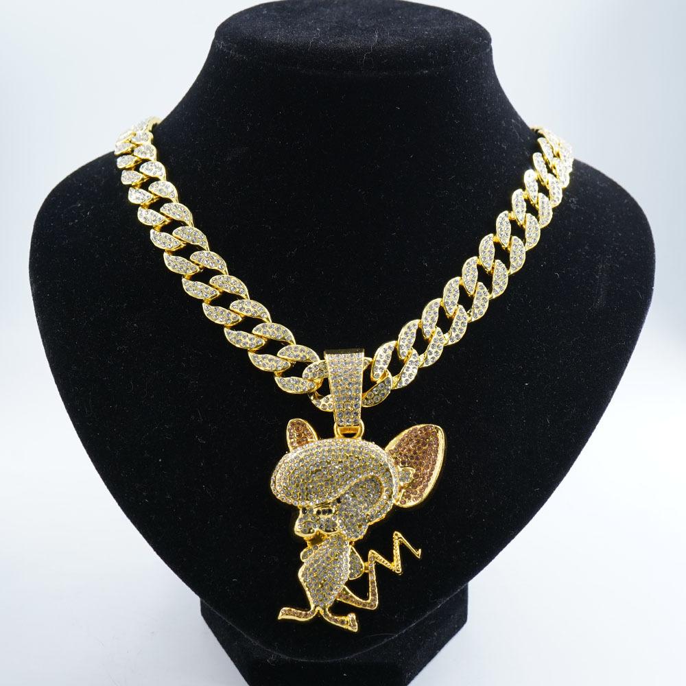 Hot Selling Cartoon Anime Jerry 3D Alloy Pendant Necklace In Europe and America, Fashionable and Versatile Men's Gift Jewelry