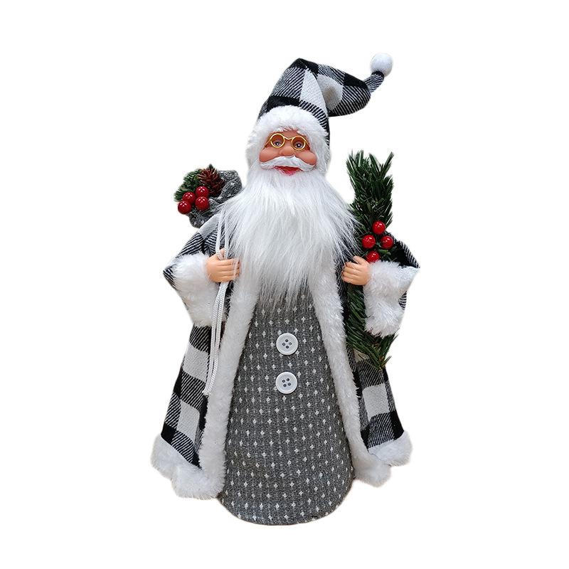 Christmas Santa Doll Decoration Multipurpose Party Favors Gifts Standing Figurines Sculptures for Bedroom Indoor Holiday Coffee Table Decoration