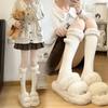 Casual Women Long Socks Cotton Fluffy Long Knee Sock New Knitted Calf Socks