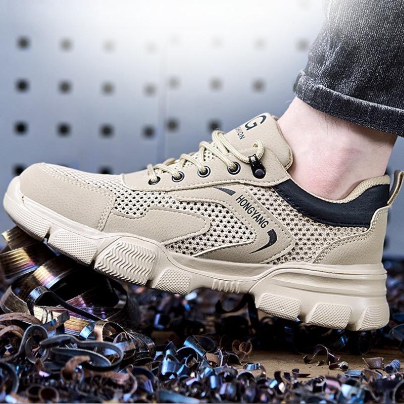 Fashion New Unisex Safety Shoes Men Work Sneakers Indestructible Safety Boots Women Shoes Men Steel Toe Shoes Sport Style