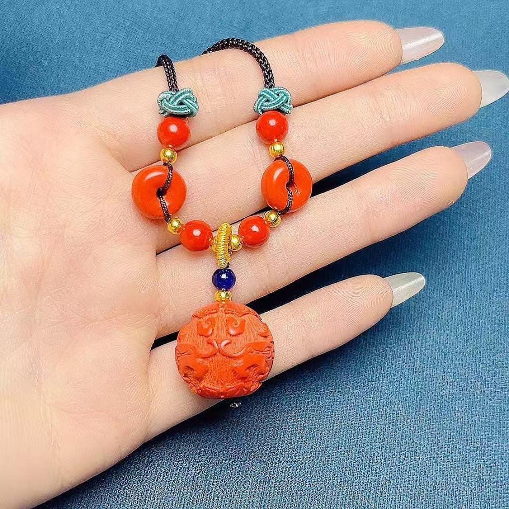 Retro Handmade Ethnic Red Sand Necklace - Unique Fashion Accessory for Women & Couples