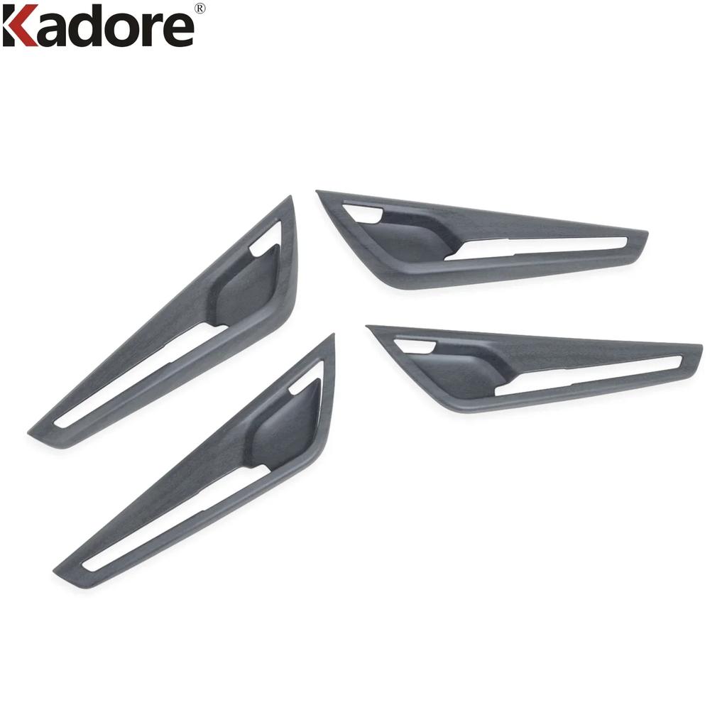 For Kia Niro 2024 2025 Carbon Fiber Car Ide Inner Door Handle Bowl Cup Cover Trim Interior Mouldings Accessories