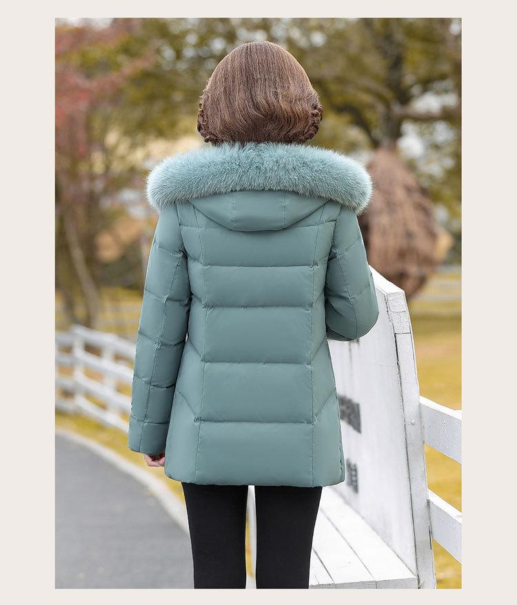 Mom's Fashionable Mid-Length Winter Coat - Age-Reducing Cotton Padded Jacket for Middle-Aged & Elderly Women