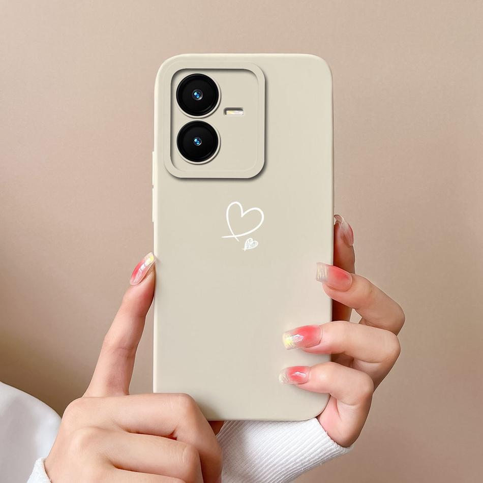 Case For Vivo Y22 Y22S Fundas Fashion Soft Liquid Silicone Camera Protection Bumper For Vivo Y 22 22S VivoY22 Back Cover Mask