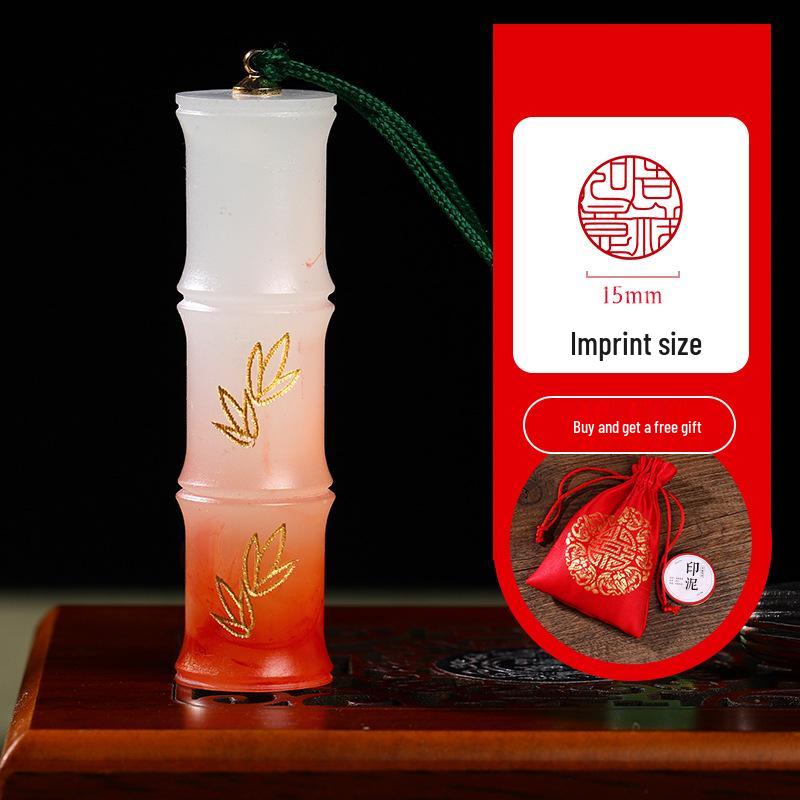 Печать-имя  Бамбуковый сустав Цзюньран  - Культурный и креативный китайский стиль, Подарок на день рождения