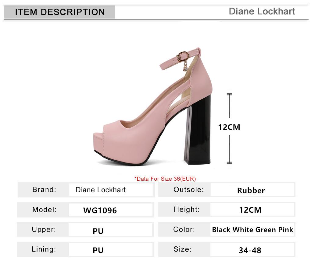 Fashion Summer European and American Peep Toe Shoes Super High-Heeled Pumps Platforms Goth Sandals Ankle Strap Buckle Wedding Party Shoe
