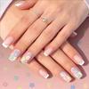 Spring & Summer Cute Floral Square Nails - 24 Piece Wearable French Manicure Tips