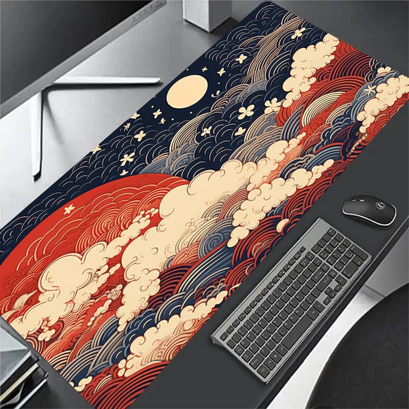 1pc Chinese-style night sky with clouds and moon Computer Pad Mouse Pads for Desk,Gamers and Office Use 020269