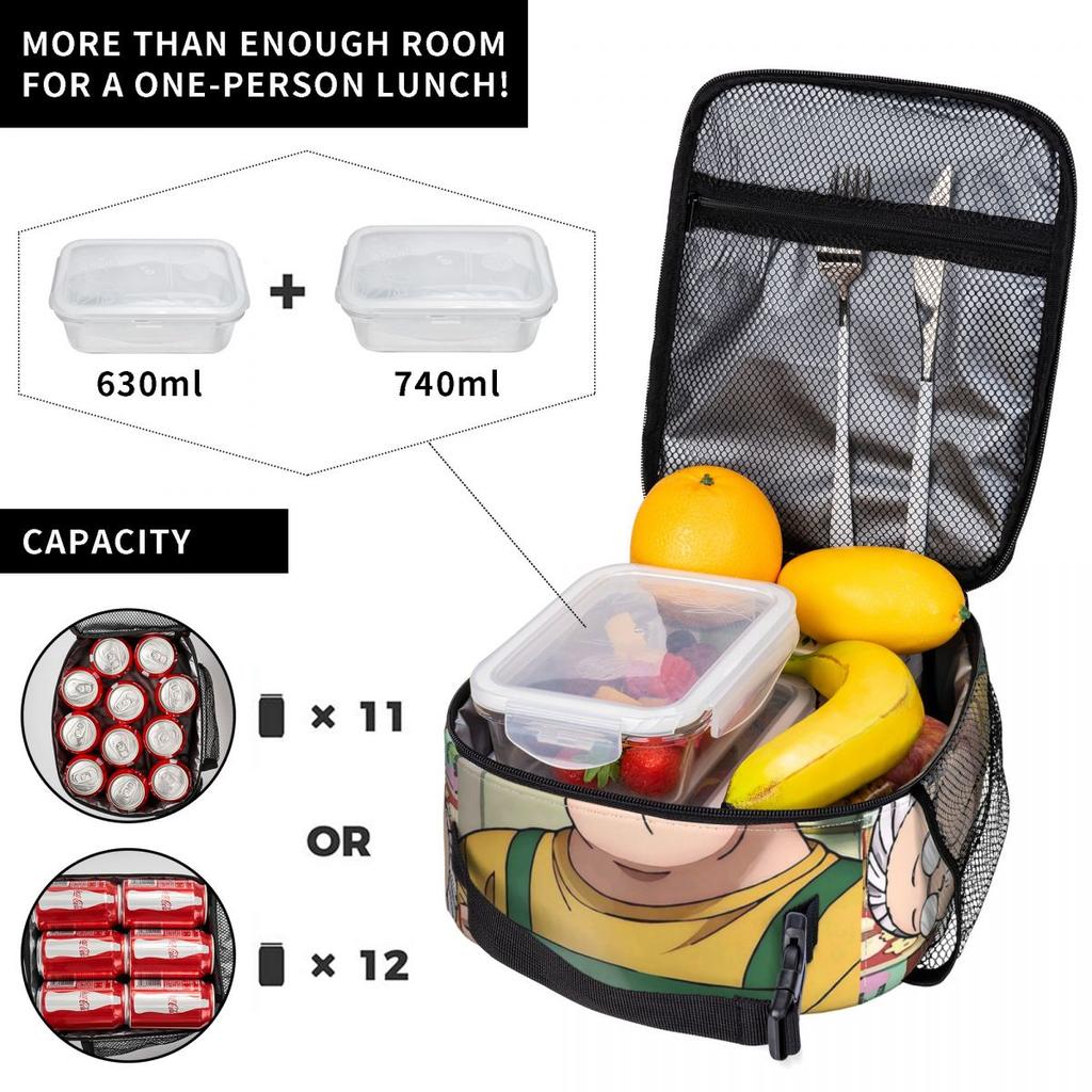 Anime Sakamoto Days Sakamoto's Insulated Lunch Bag for Women Kids Portable Food Boxes Thermal Lunch Box Tote