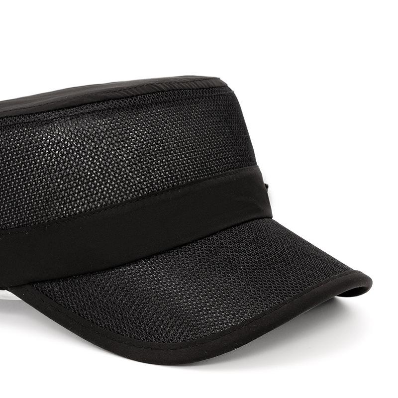 Summer Breathable Mesh Flat Hat Men's Golf Sports Sun Hat Quick-Drying Cap