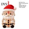Portable Glass for Outdoor Christmas Santa Straw Cup, High Borosilicate Tumbler, Durable Glassware Kitchen Reusable Drinking Cup Cold Beverages