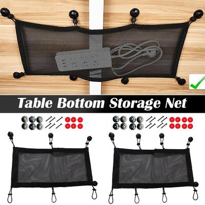 6/8-Loch Steckdosen-Netzbeutel unter dem Schreibtisch Kabelmanagement-Netz-Organizer Flexible Drahtverstecker unter dem Tisch Kabelführungsgitter