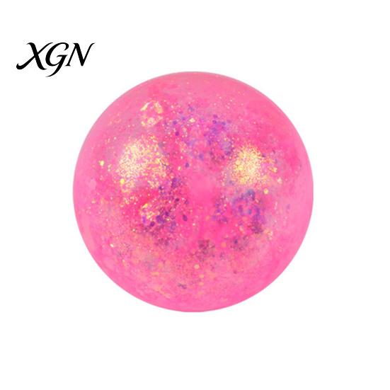 Stress Relief Gadget 1/4Pcs Glitter Ball Toy Transparent Multicolor Squeeze Sugar Soft Elastic Portable Travel Home Office Anxiety Relieving Fidget
