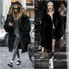 Autumn and winter imitation fur coat Rex rabbit hair thickened hooded long loose casual plush jacket large size men's and women's models