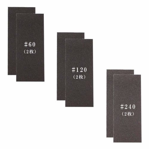 Bigman Sankyo Rikagaku Made in Japan Cloth Sandpaper, Set of 6 (2 of each #60, #120, and #240), Compatible with Electric Sanders, Polishing Cloth Sand