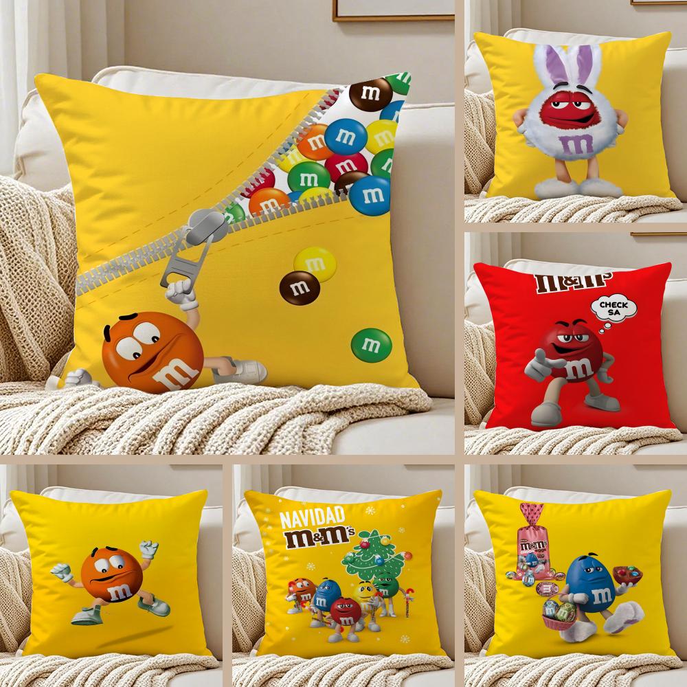 brand playful MMs Cushion Cover Pillowcase Antidustmite living Room Sofa Decor Cushion Room