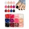 288 Stück Klebenägel für Zehennägel, kurz, quadratisch, falsche Zehennägel, Vollabdeckung, Acryl-Falschnägel für Füße, Falsche Zehennägel für Frauen, Dekor-Nagelzubehör