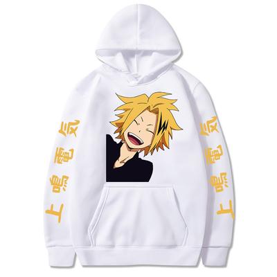 Hot Anime My Hero Academia Kaminari Denki Printed Hooded Men Women Manga Hoodies Oversized Streetwear Harajuku Unisex Sweatshirt