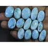 204Cts. Natural Larimar Pectolite Oval Cabochon Loose Gemstone 14 Pcs Lot C-830