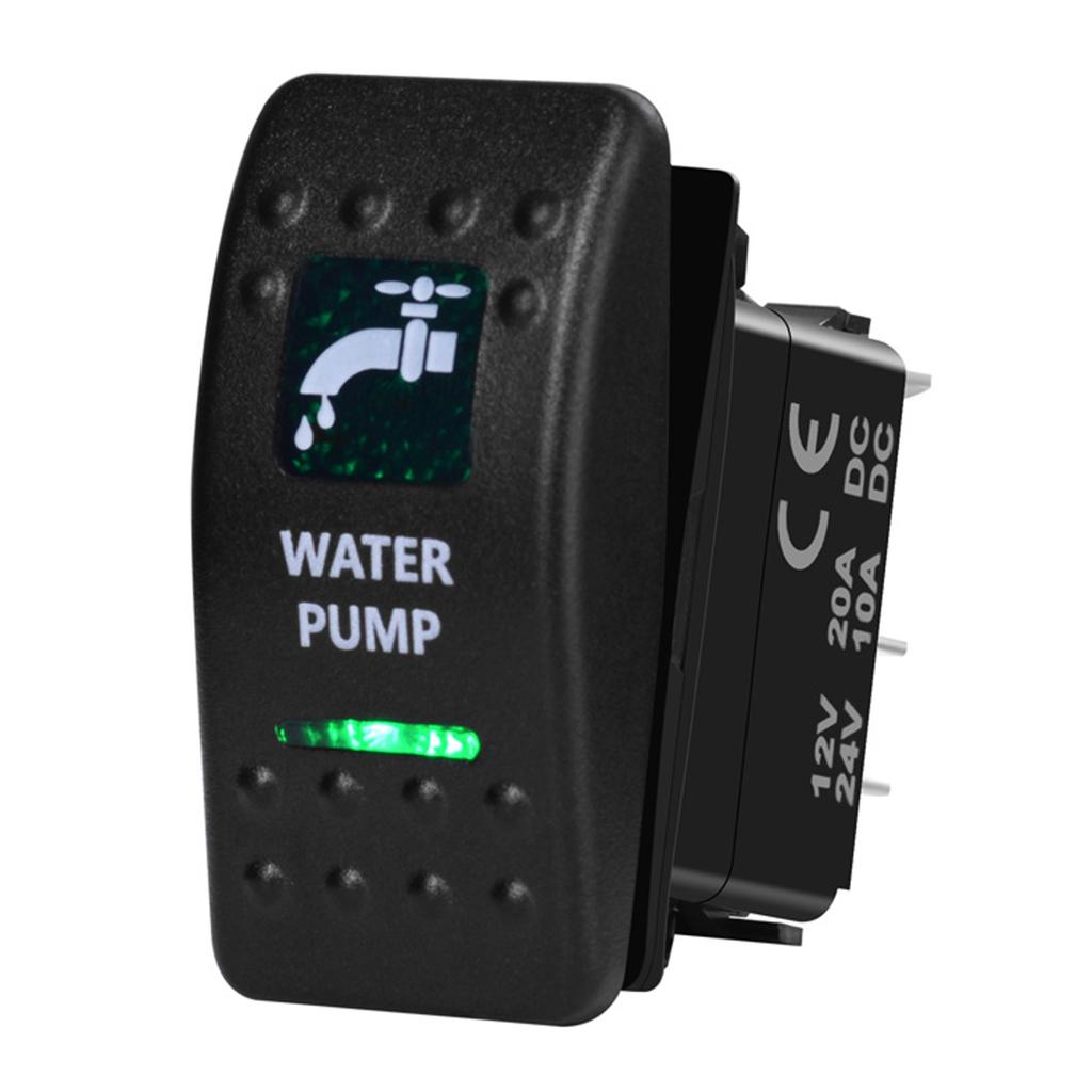 12V/24V Marine Rocker Switch Green LED SPST ON-OFF DPDT ON-OFF-ON Momentary Toggle for 4x4 Off-Road RZR ATV ARB Carling Style
