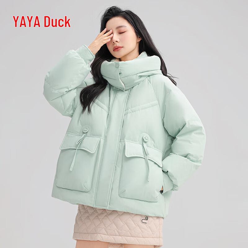 YAYA 2024 Women's Hooded Loose Short Down Jacket