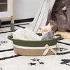 Large Capacity Woven Storage Basket Space Saving Snack Basket Cosmetic Storage Basket  Makeup