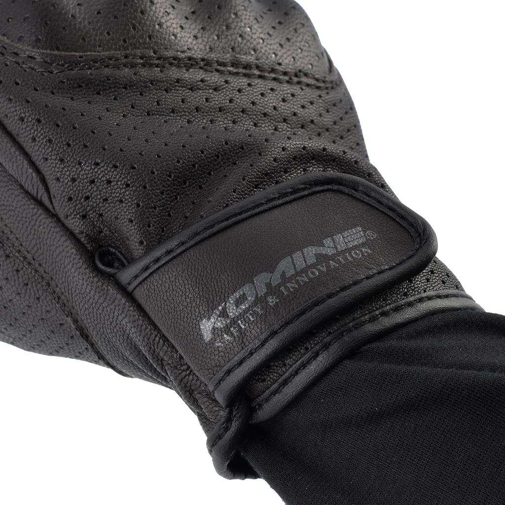 KOMINE Motorcycle Gloves Vented Protective Leather Gloves Black M GK-257