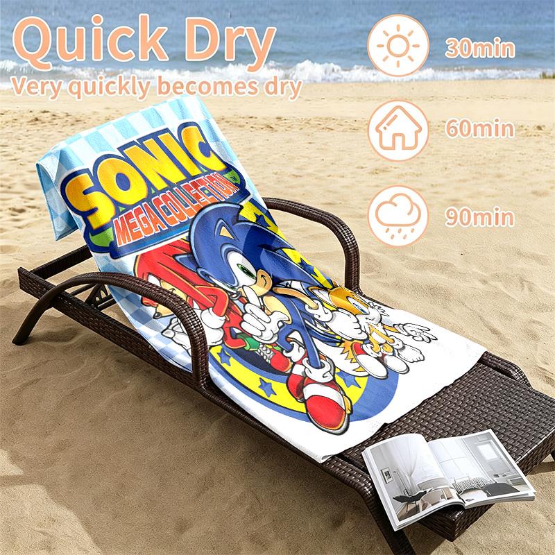Sonic Beach towels also serve as bath towels summer essential a musthave for the outdoors the beach and the pool