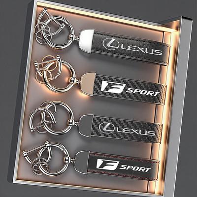 Klíčenka ve stylu karbonových vláken do auta Kožená klíčenka z mikrovlákna Pro F SPORT ES RX NX LS UX LM LX GX LC RZ IS CT GS RC HS LXB SC7