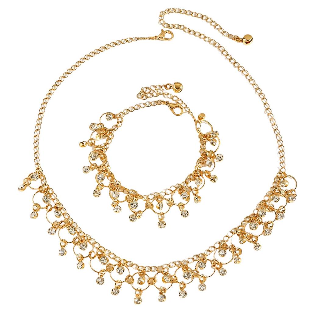 Cross Retro Tassel Necklace with Rhinestone Clavicle Chain - Elegant French-Inspired Jewelry for Women