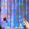 Home Decoration USB 8 Modes Fairy Garland Lights LED Curtain String Lights with Remote Control for Bedroom Wedding