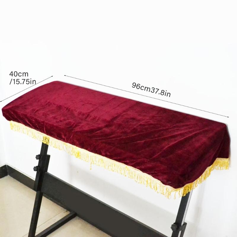 Soft Fit Dust Cover for 61 Key Electronic Keyboards with All Brands Velvet Material Protects from Dust and Moisture