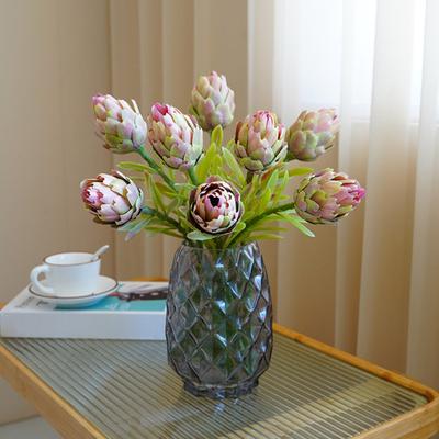 Künstliche Artischocken Realistische Falsche Protea Cynaroides Zuhause Hochzeit Party Tischmittelstück Blumengesteck Innen Außen Kunstblumen Dekoration