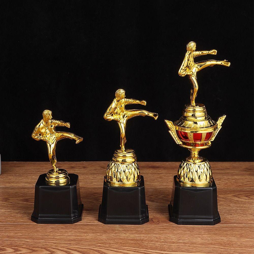 Martial Arts Gold Trophy Awards Plastic Model Winner Award Trophy Toy  for Team Competition