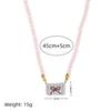 Ceramic Love Star Necklace Small Flower Tai Chi Color Printed Pendant 14K Fresh And Sweet
