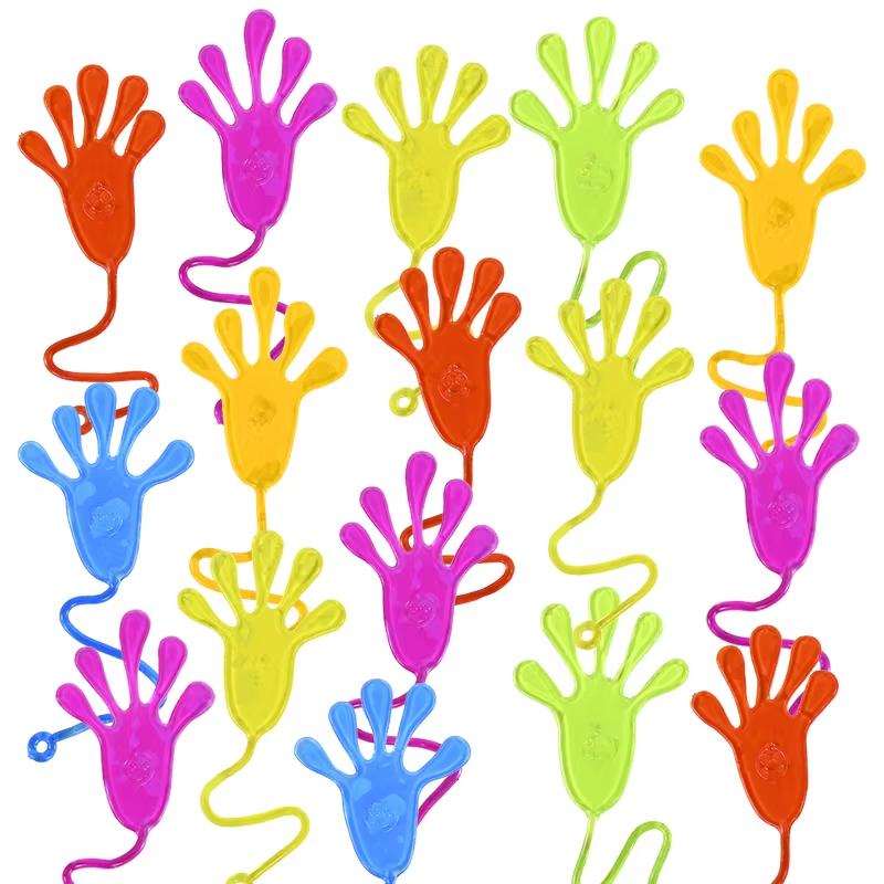 30 Pcs Funny Sticky Hands Toy Elastic Squishy Slap Palm Novelty Gift Party Game Birthday Educational Stress Relief