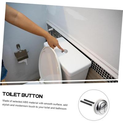 1pc Dual Flush Toilet Tank Button Round Shape Push Buttons