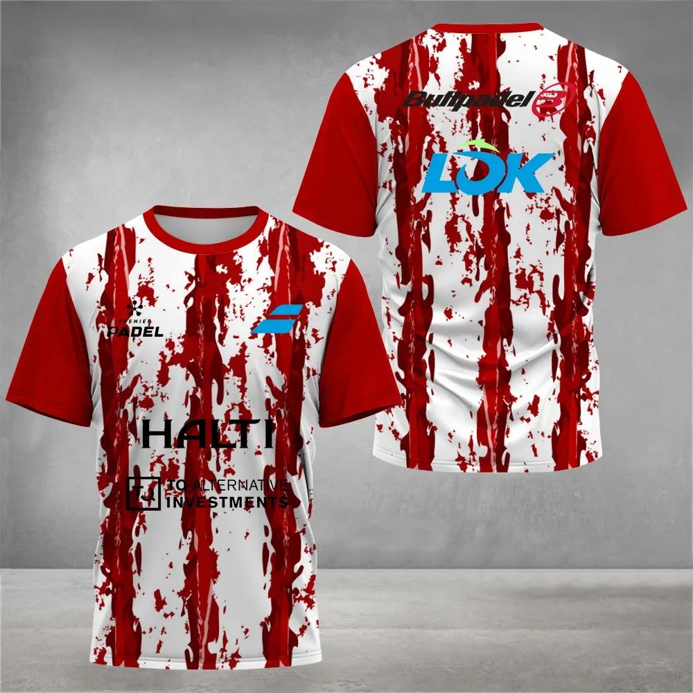 

Літні тенісні тренувальні джерсі з 3D-принтом, швидкосохнучі, дихаючі, з круглим вирізом, з коротким рукавом, футболка-блейзер, чоловічий модний повсякденний спортивний одяг M