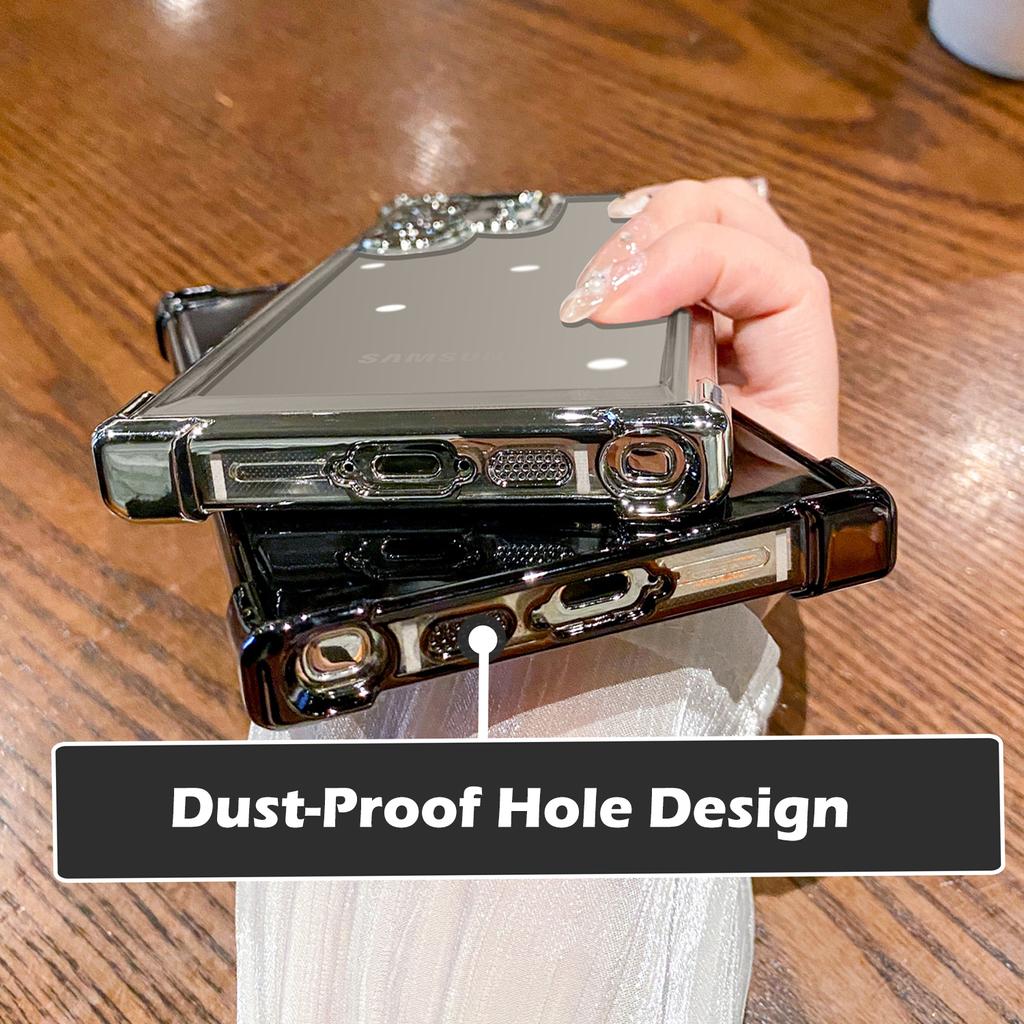 Clear Plating Shockproof Case for Samsung Galaxy S24Ultra S23FE S22 S21 S20 Note10 20 A54 A55 A53 A12 A22 A13 A14 A15 A24 A23 A42 A25 Hard Armor Cover