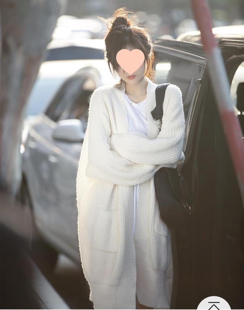 Korejský pletený kardigan střední délky: Jarní/Letní Móda, Všestranná & Stylová