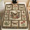 Butterfly Decoration Print Flannel Blanket, High Quality Comfortable for All Seasons, Home Decor, Warmth and Comfort, Perfect for Christmas Gifts23
